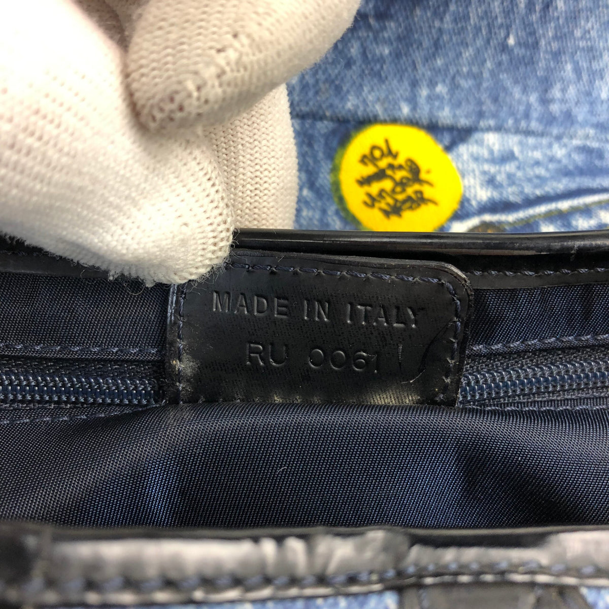 CHRISTIAN DIOR DIORELLA DENIM SADDLE BAG