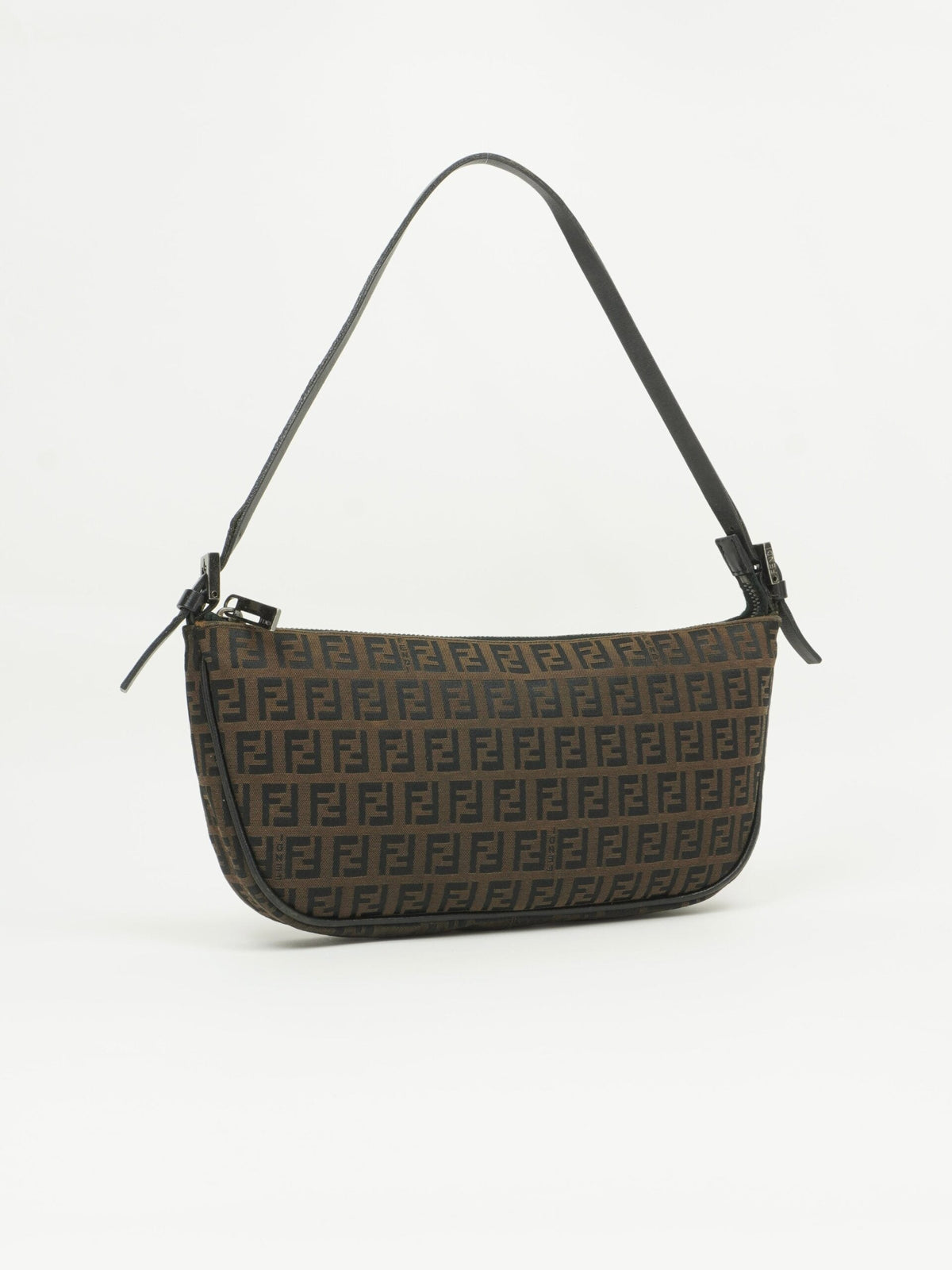 FENDI ZUCCA CRESCENT SHOULDER BAG