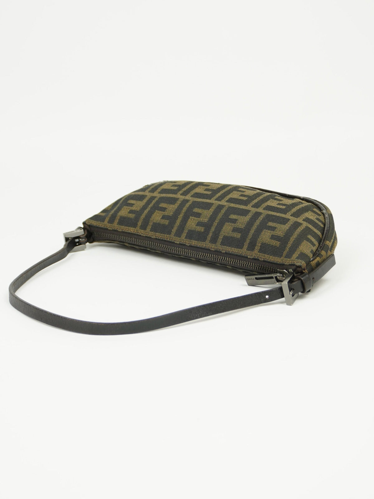 FENDI ZUCCA CRESCENT SHOULDER BAG