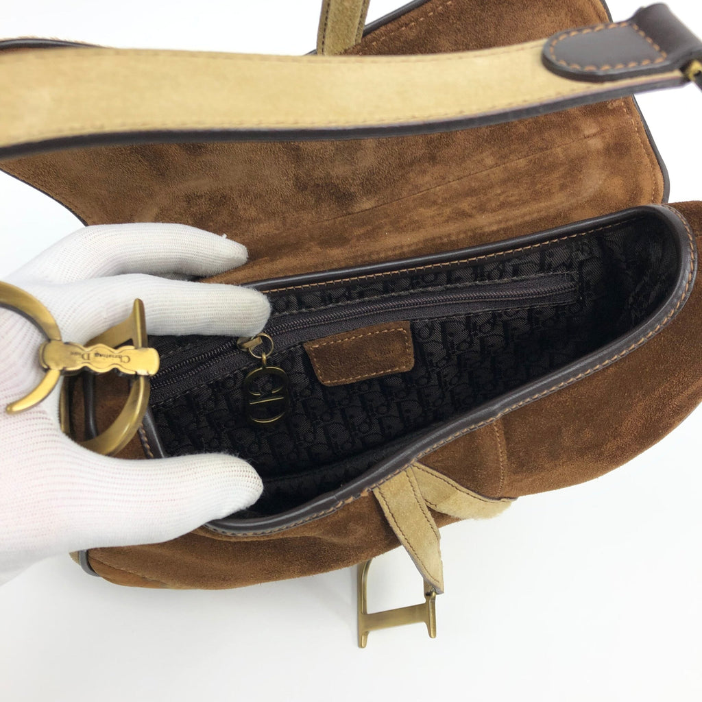 CHRISTIAN DIOR PONY HAIR SADDLE BAG