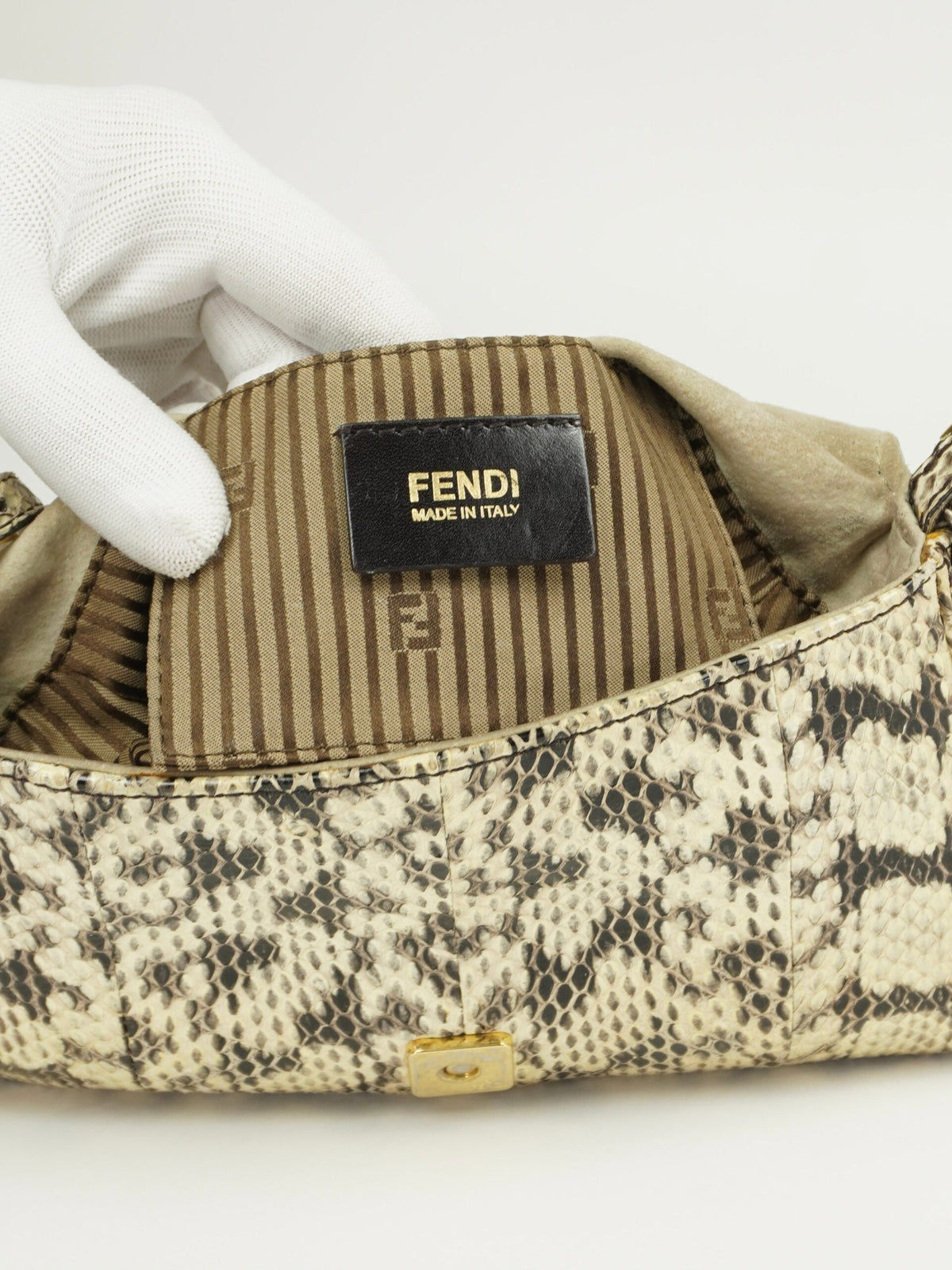 FENDI SNAKESKIN BAGUETTE BAG