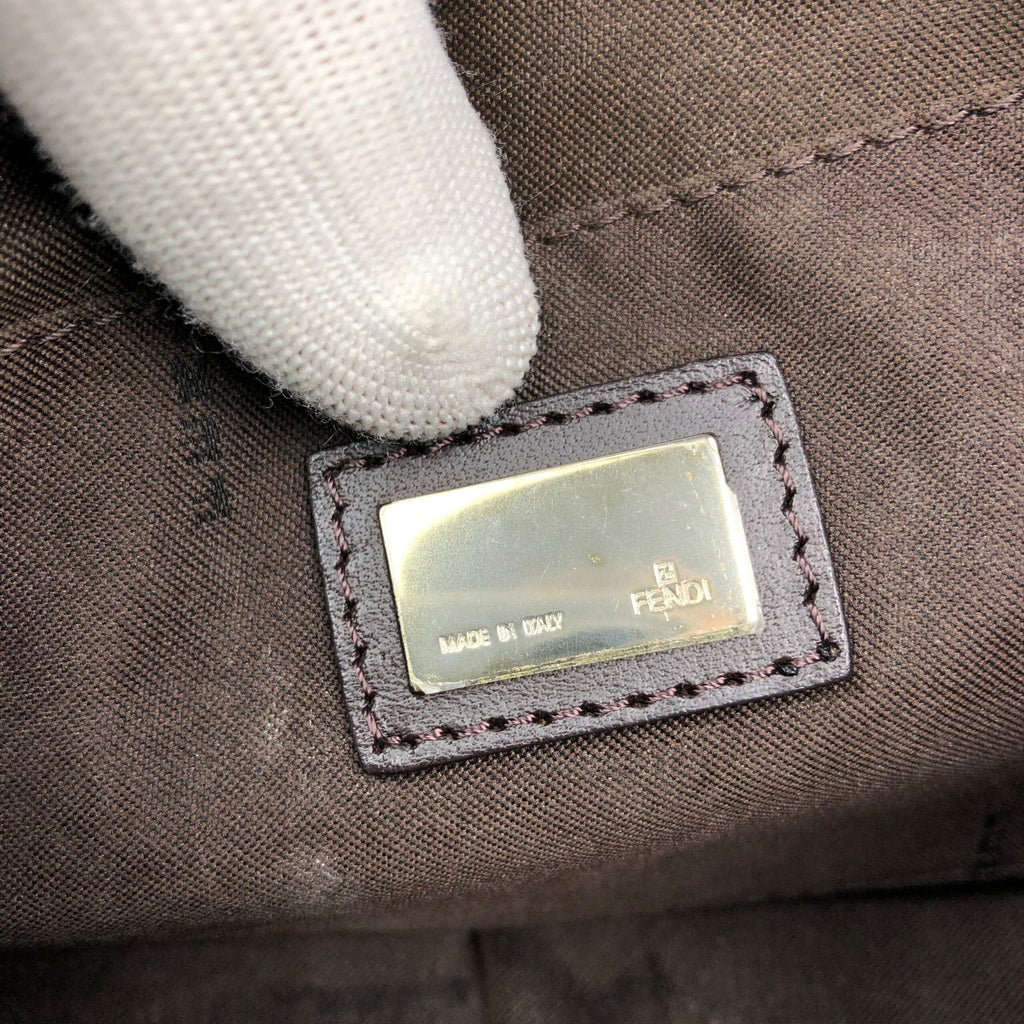 FENDI ZUCCA DENIM SHOULDER BAG