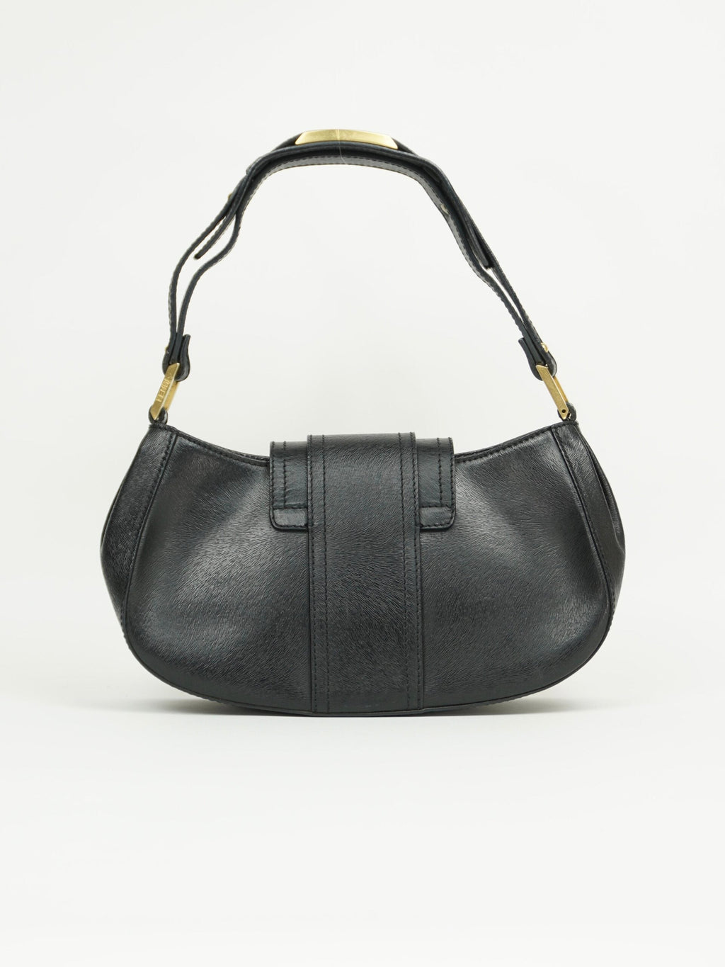 FENDI LEATHER BAG WITH GOLD HARDWARE