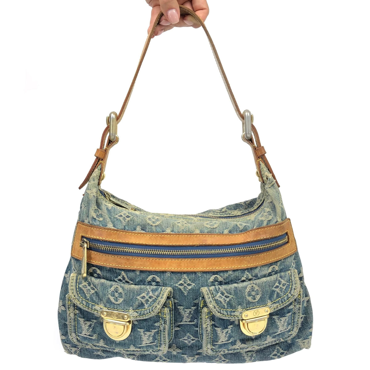 LOUIS VUITTON BAGGY PM DENIM SHOULDER BAG