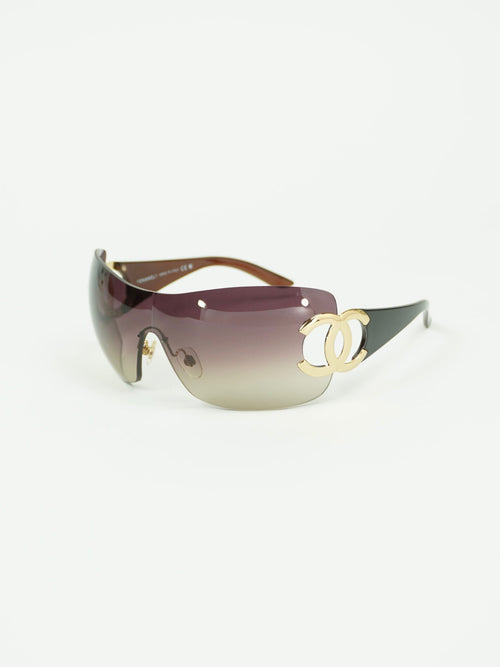 CHANEL RIMLESS CC LOGO SUNGLASSES