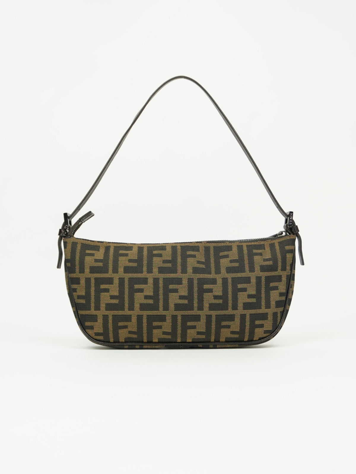 FENDI ZUCCA CRESCENT SHOULDER BAG
