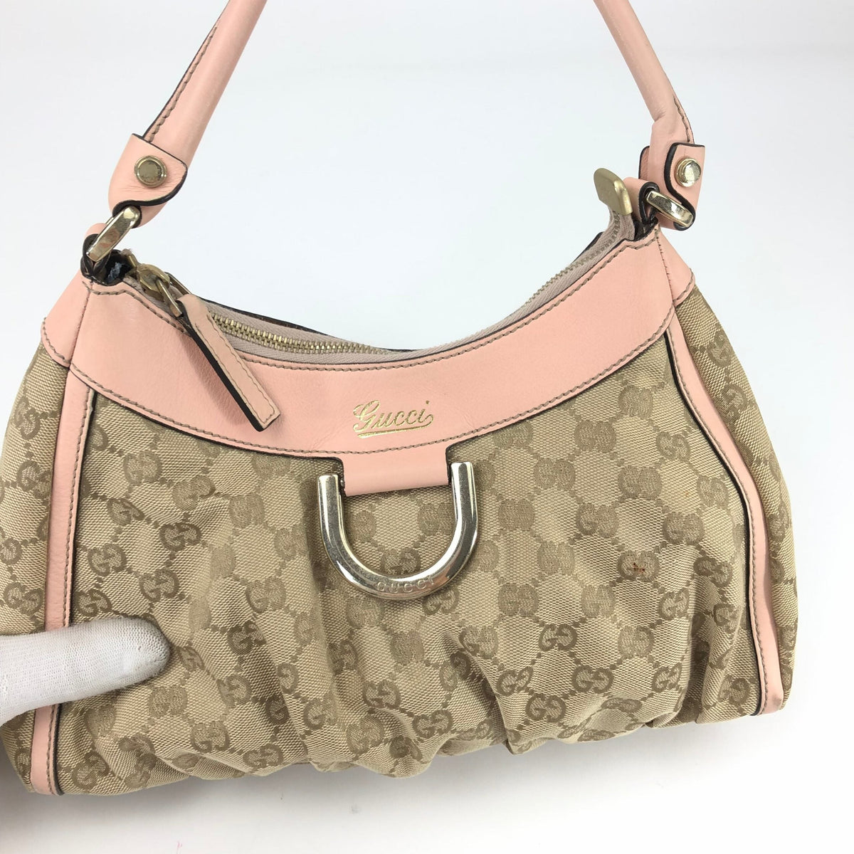 GUCCI ABBEY MONOGRAM SHOULDER BAG