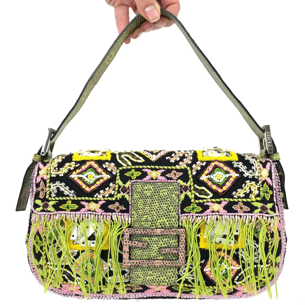 FENDI BEADED BAGUETTE BAG