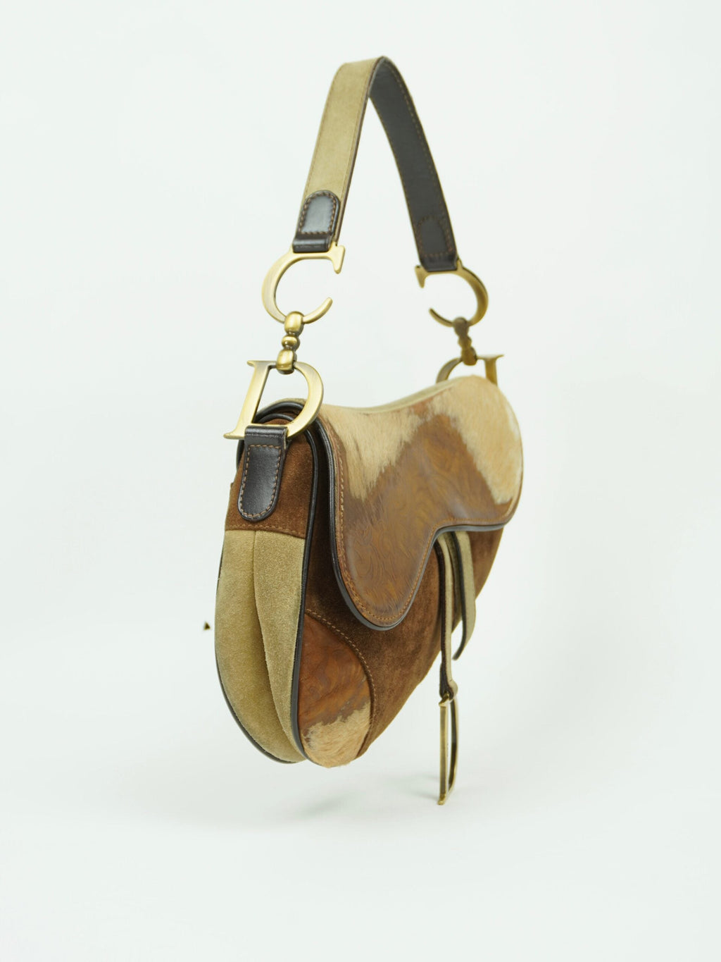 CHRISTIAN DIOR PONY HAIR SADDLE BAG