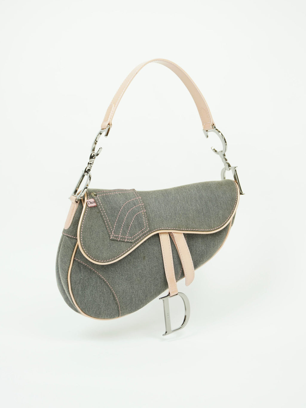 CHRISTIAN DIOR DENIM SADDLE BAG