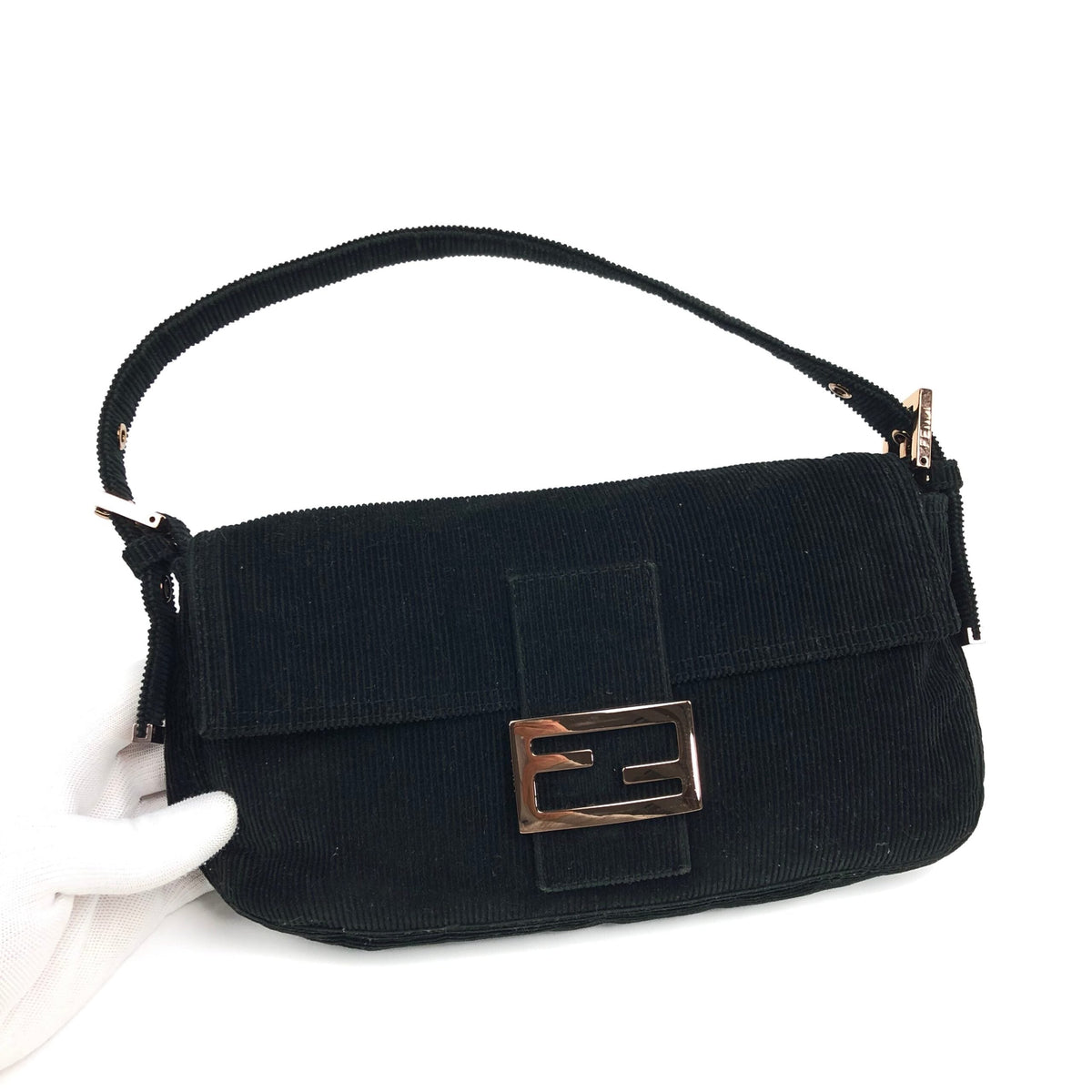 FENDI CORDUROY BAGUETTE BAG