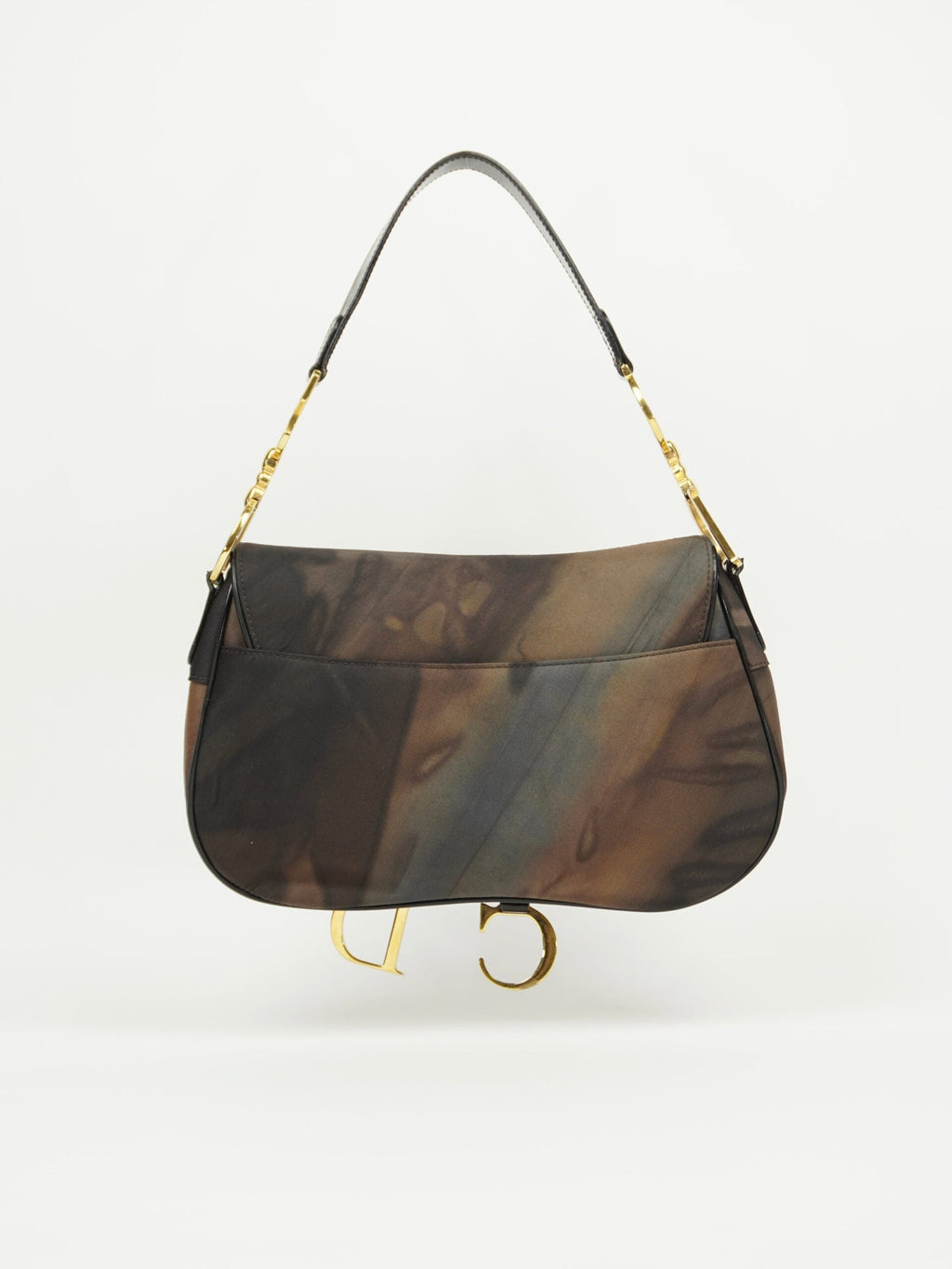 CHRISTIAN DIOR WATER COLOUR DOUBLE SADDLE BAG