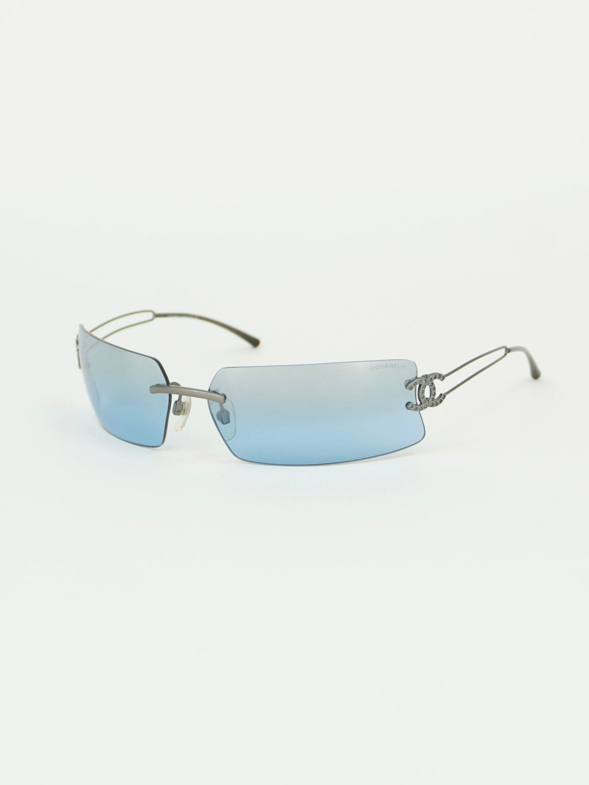 CHANEL RIMLESS RHINESTONE SUNGLASSES