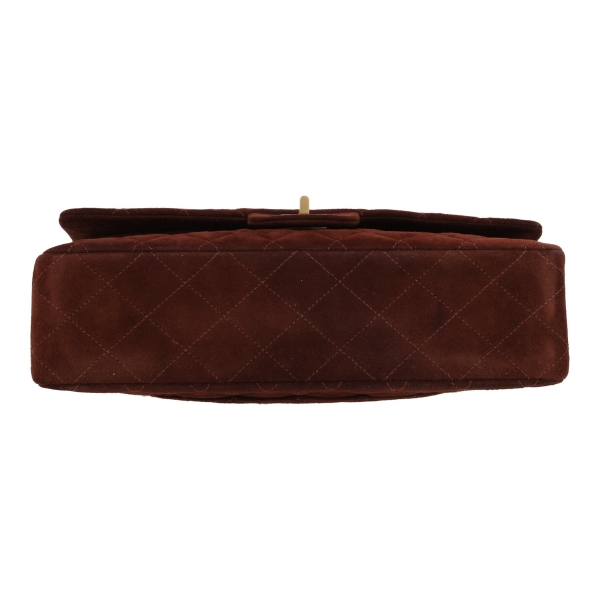 Chanel 2.55 shoulder bag in brown Veau velours - DETAIL 1