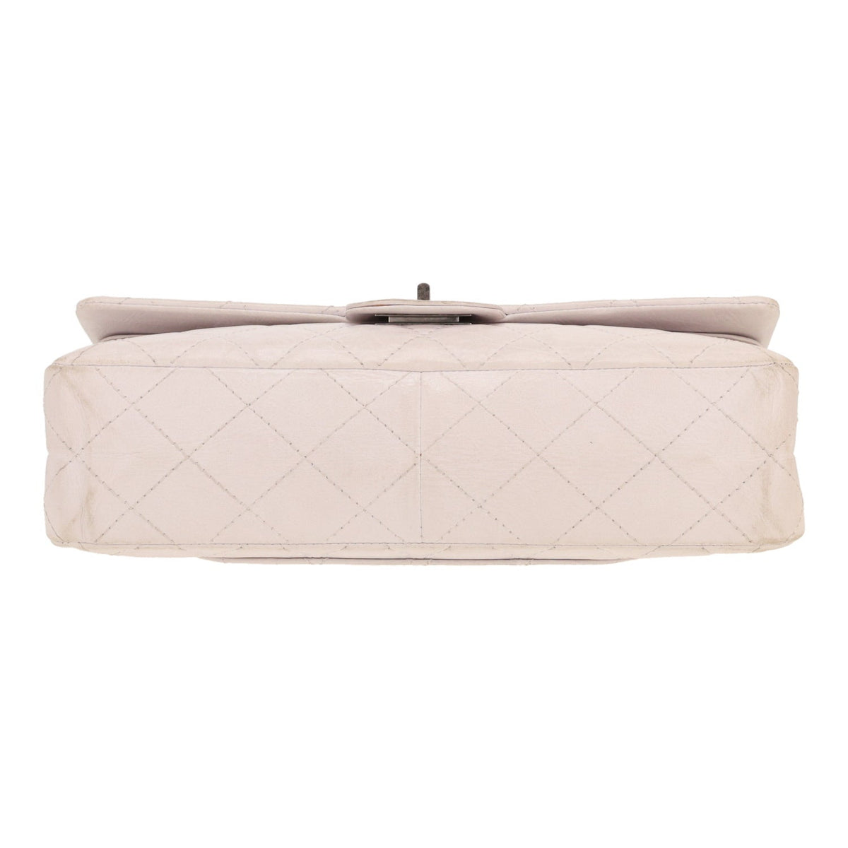 Chanel 2.55 shoulder bag in white quilted leather - DETAIL 1