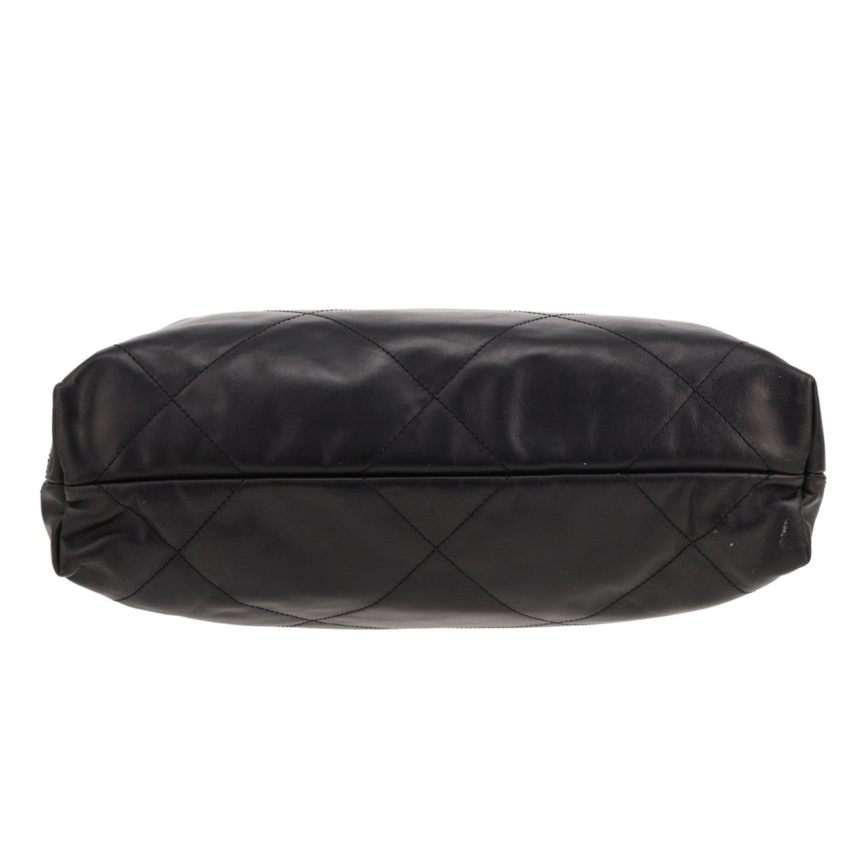 Chanel 22 small model handbag in black leather - DETAIL 1