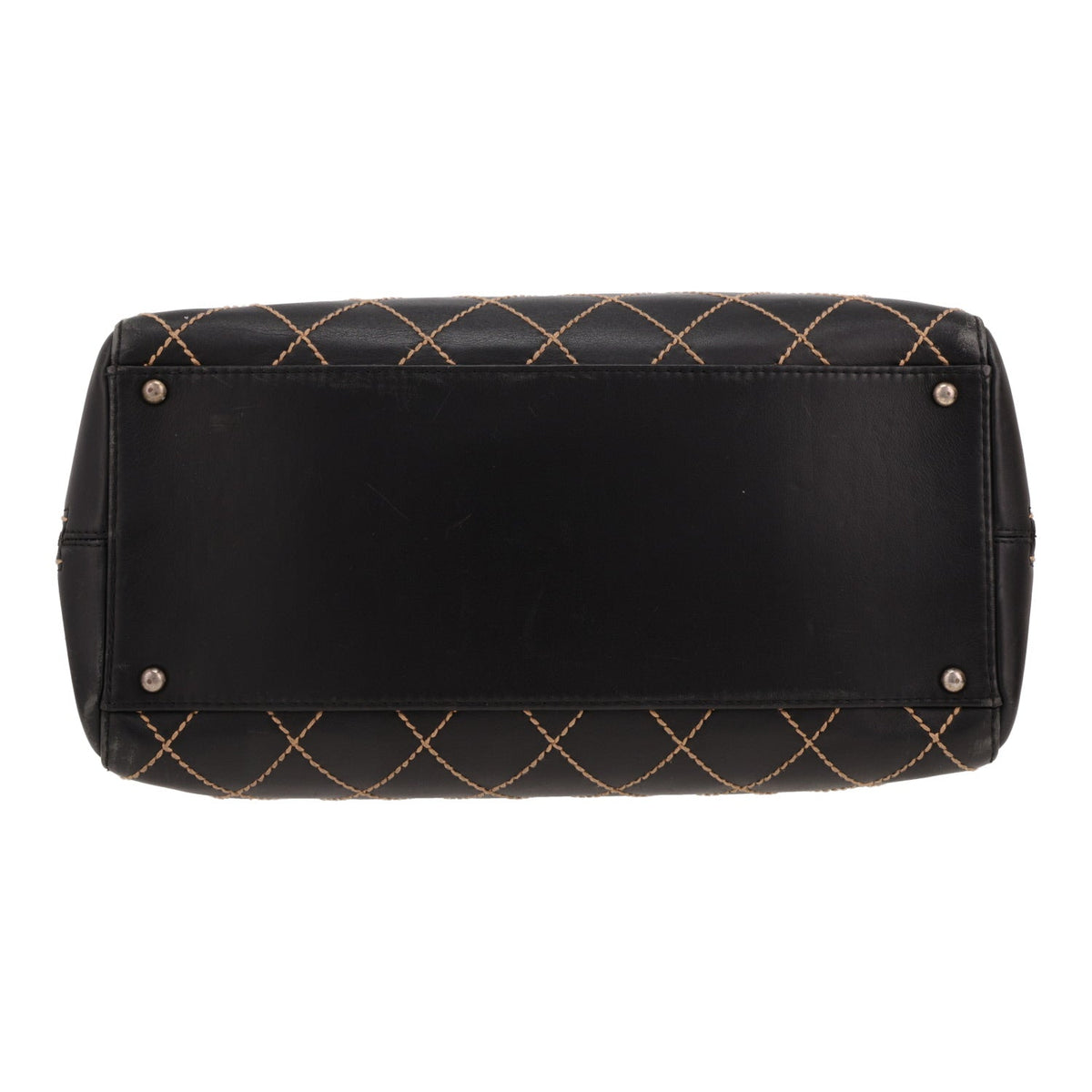 Chanel Boston handbag in black leather - DETAIL 1
