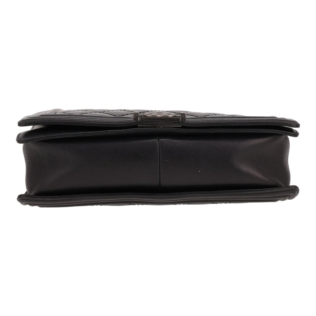 Chanel Boy large model shoulder bag in black leather - DETAIL 1