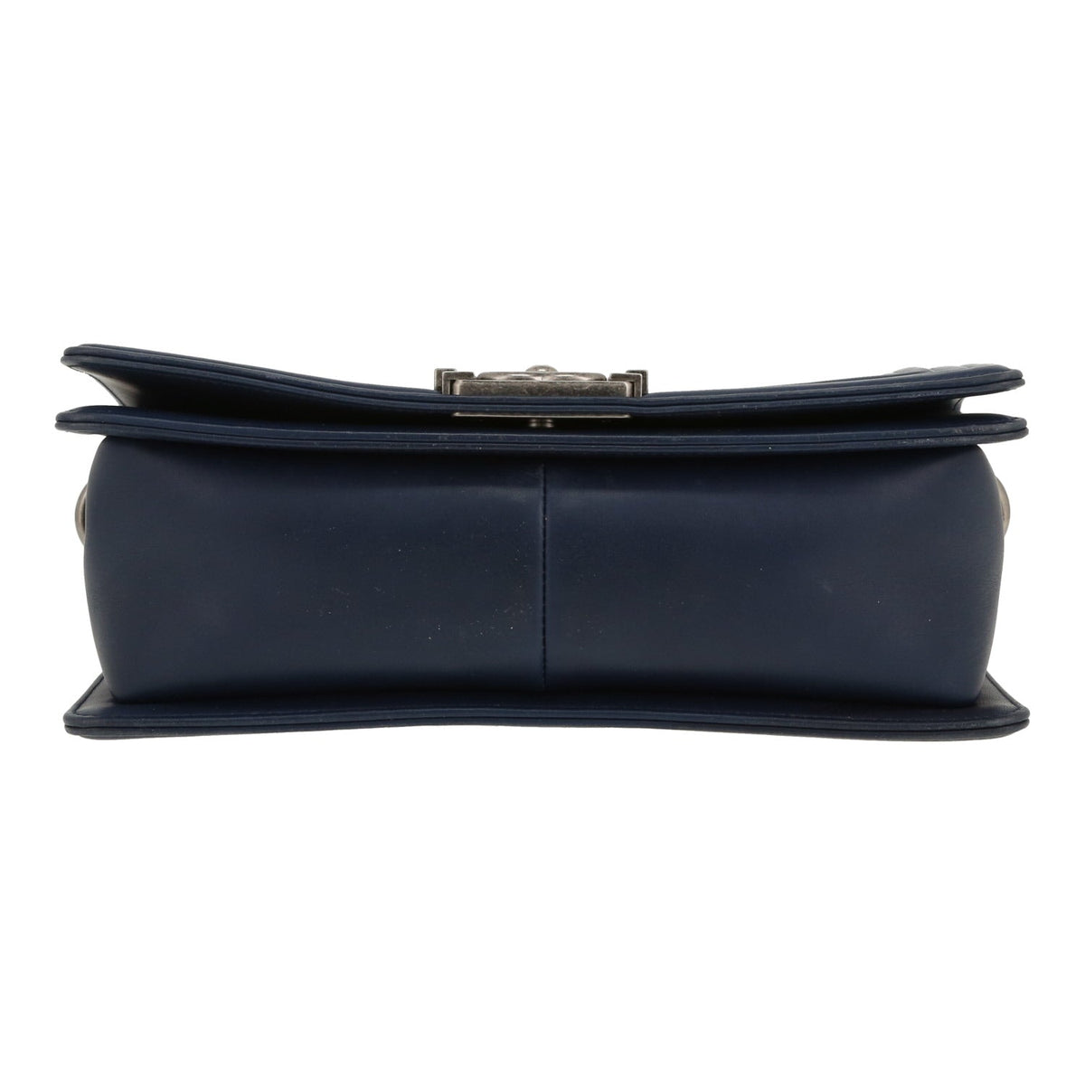 Chanel Boy shoulder bag in blue leather - DETAIL 1
