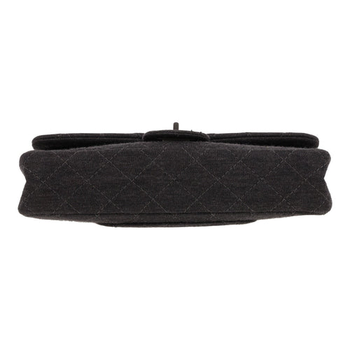 Chanel 2.55 Baguette small model handbag in grey jersey - DETAIL 1