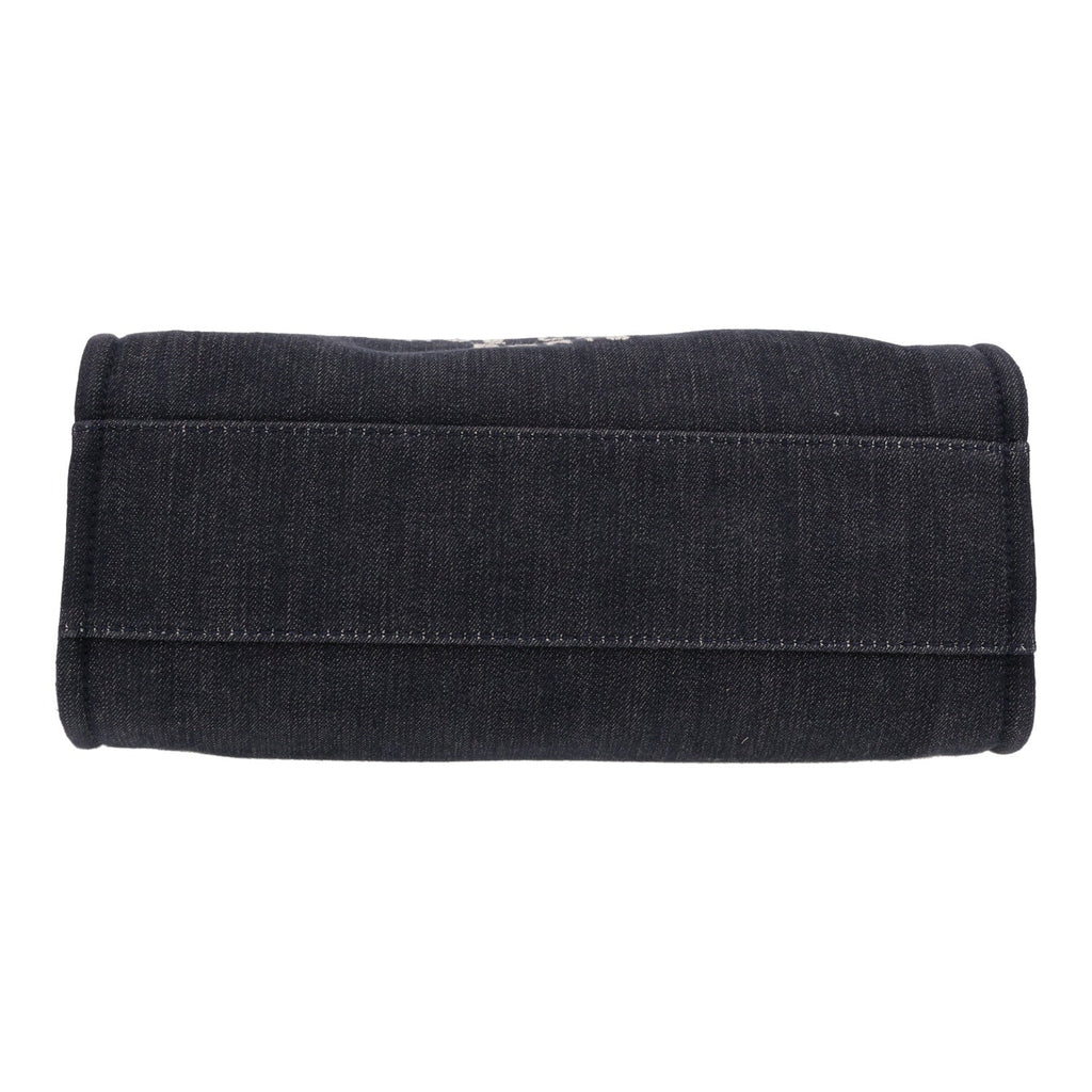Chanel Deauville shopping bag in navy blue canvas - DETAIL 1