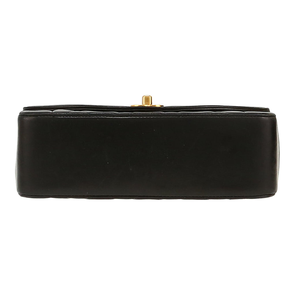 Chanel Diana shoulder bag in black quilted leather - DETAIL 1