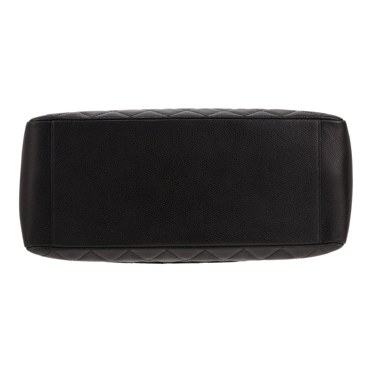 Chanel GST Shopping Tote Bag in Noir quilted grained leather - DETAIL 1