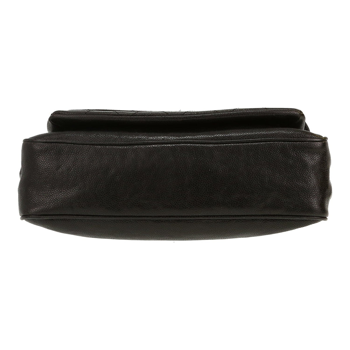 Chanel handbag in black quilted grained leather - DETAIL 1