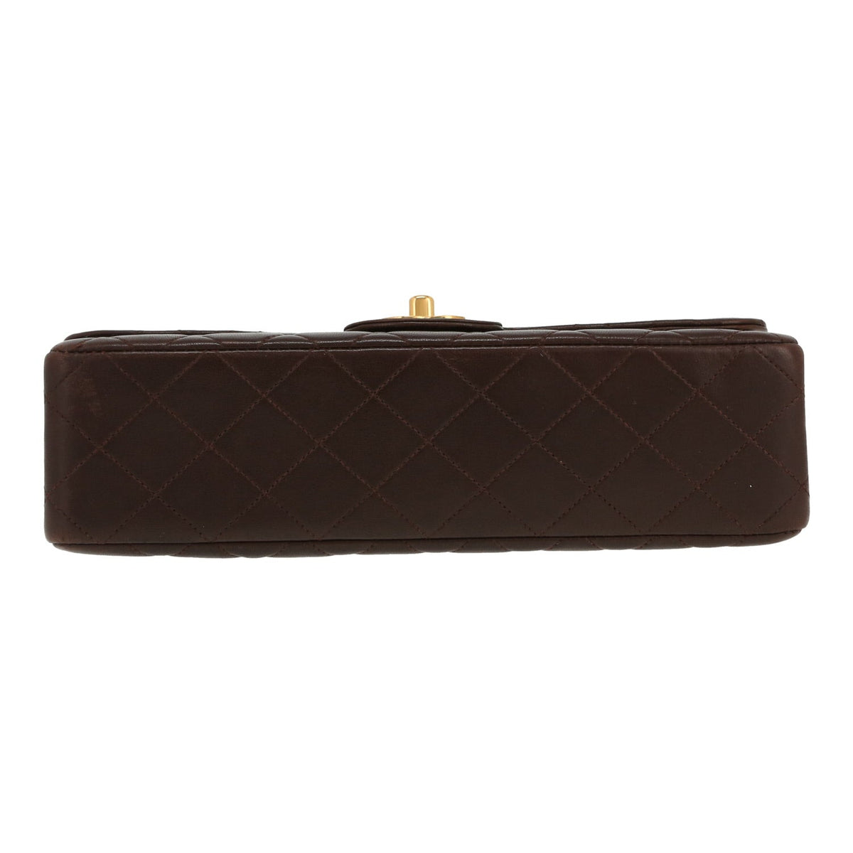 Chanel handbag in brown quilted leather - DETAIL 1