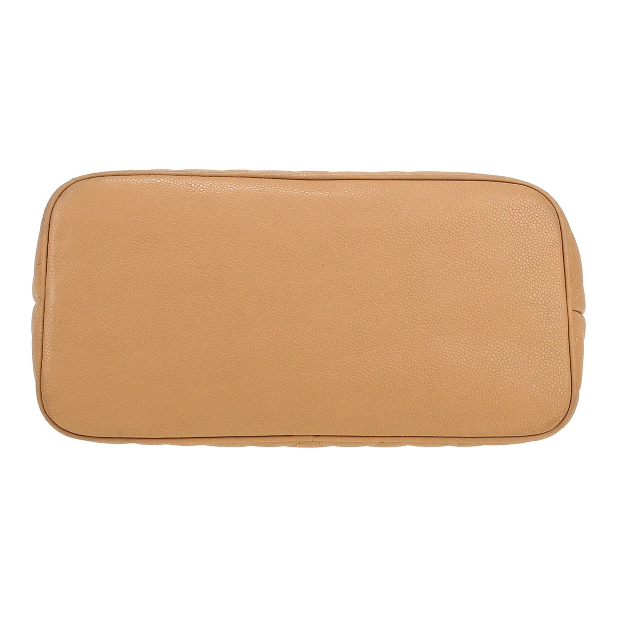 Chanel Medaillon handbag in beige quilted grained leather - DETAIL 1