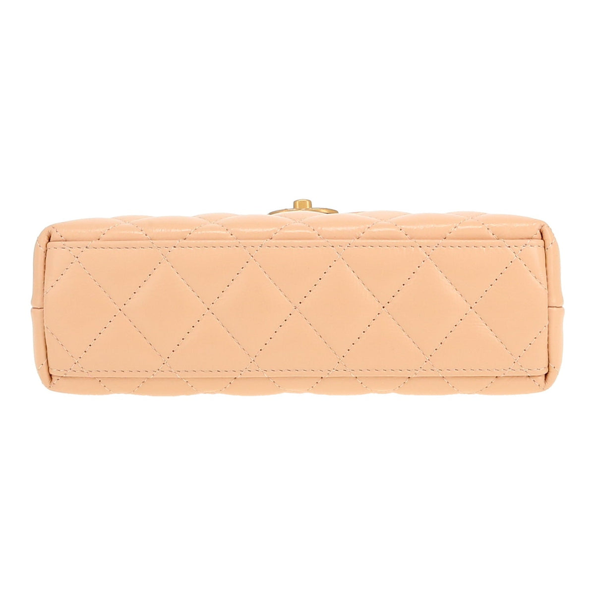 Chanel Mini Shopping handbag in beige leather - DETAIL 1