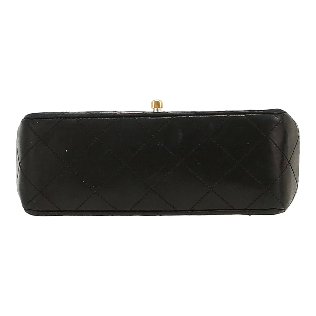 Chanel Mini Timeless handbag in black and burgundy quilted leather - DETAIL 1