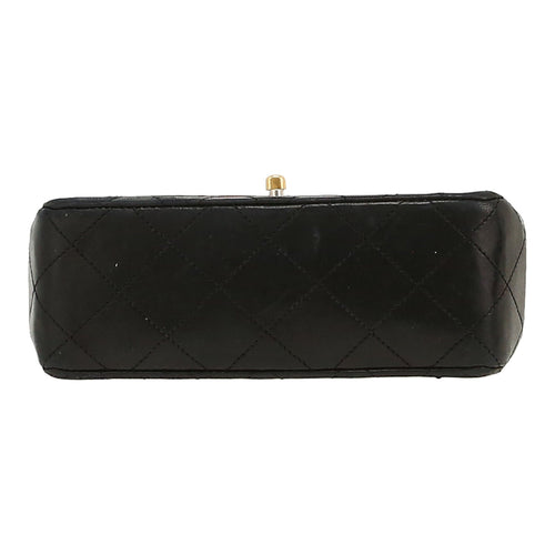 Chanel Mini Timeless handbag in black and burgundy quilted leather - DETAIL 1