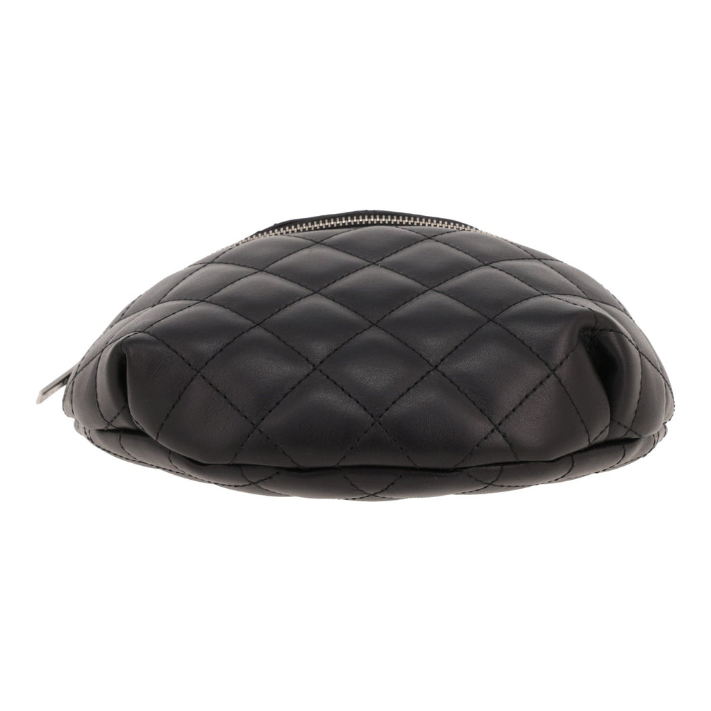 Chanel Pochette ceinture clutch-belt in black quilted leather - DETAIL 1