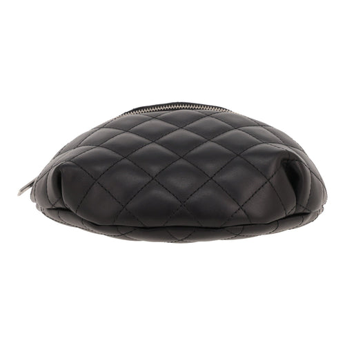 Chanel Pochette ceinture clutch-belt in black quilted leather - DETAIL 1