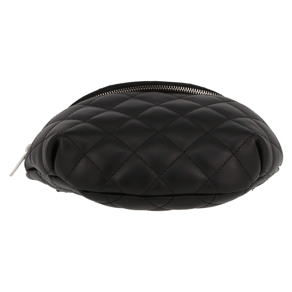Chanel Pochette clutch-belt in black quilted leather - DETAIL 1