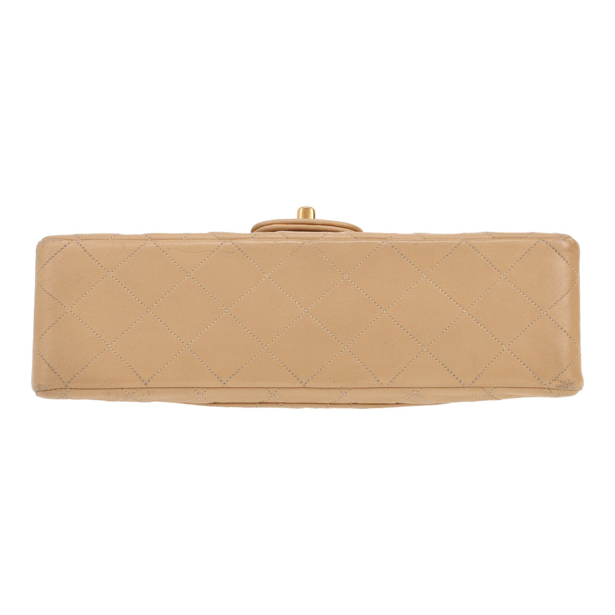 Chanel Timeless Classic handbag in beige quilted leather - DETAIL 1