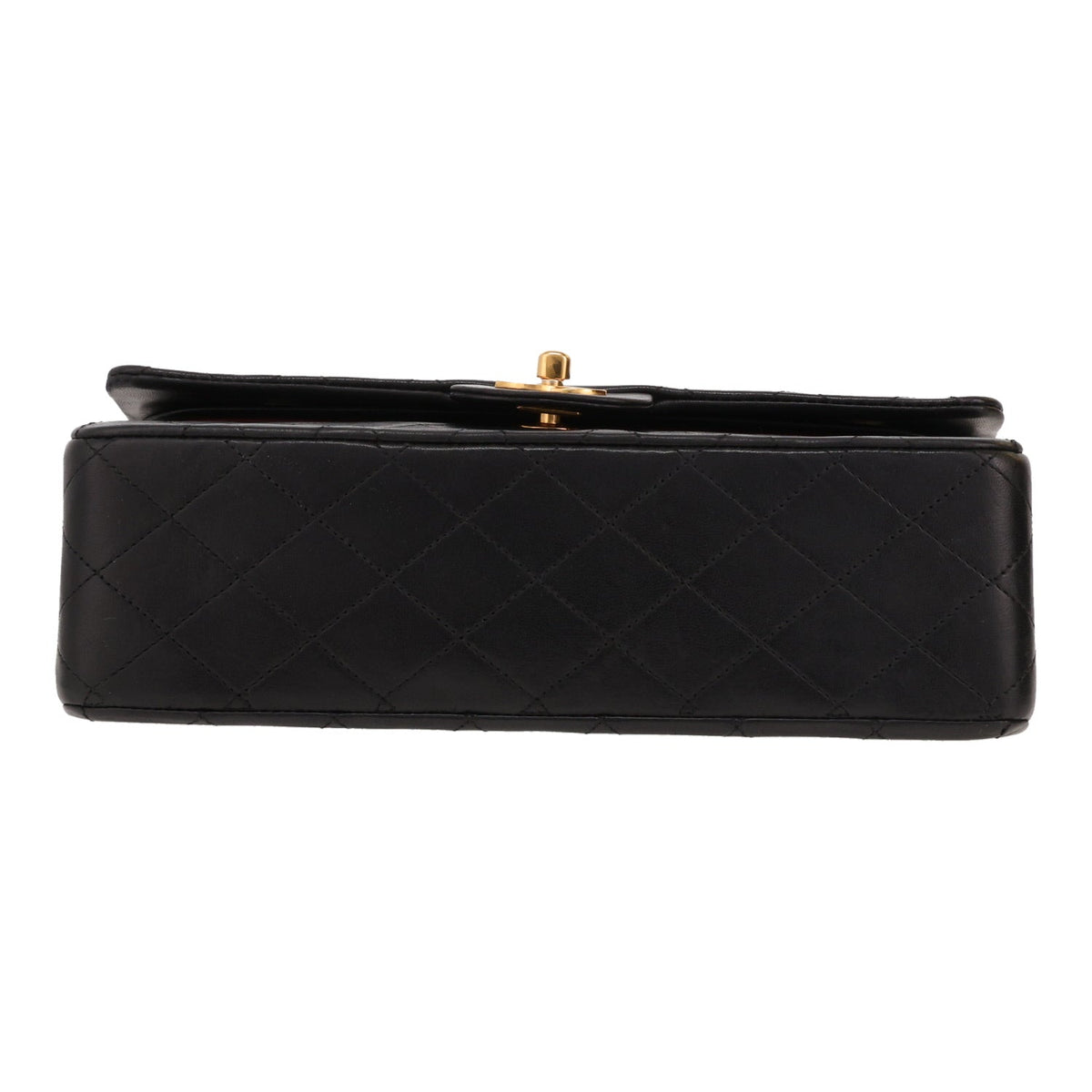 Chanel Timeless Classic handbag in black quilted leather - DETAIL 1