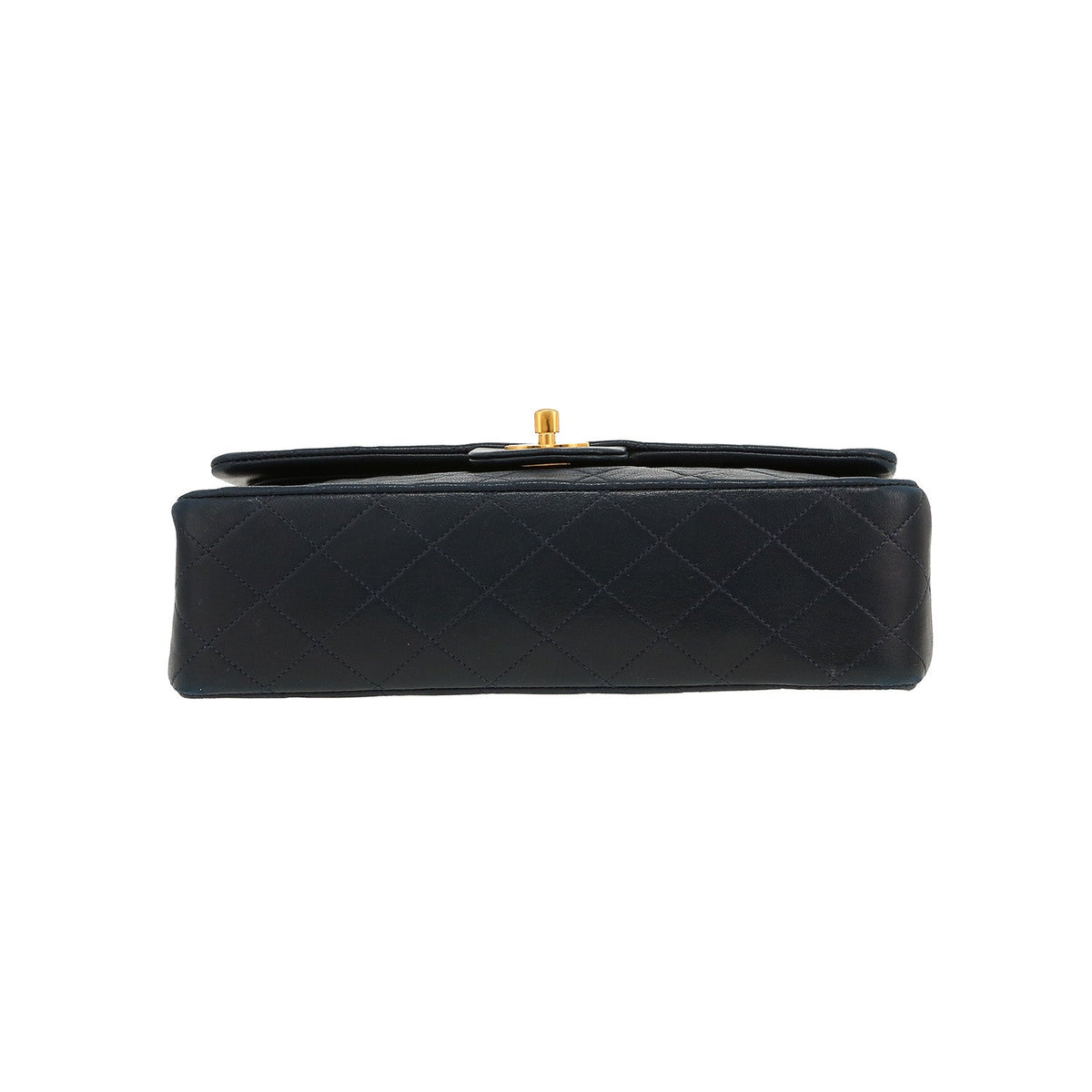 Chanel Timeless Classic handbag in navy blue quilted leather - DETAIL 1