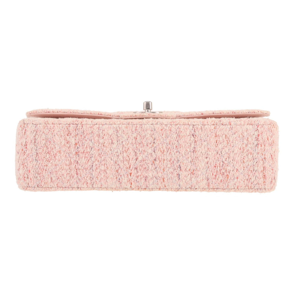 Chanel Timeless Classic handbag in pink tweed - DETAIL 1