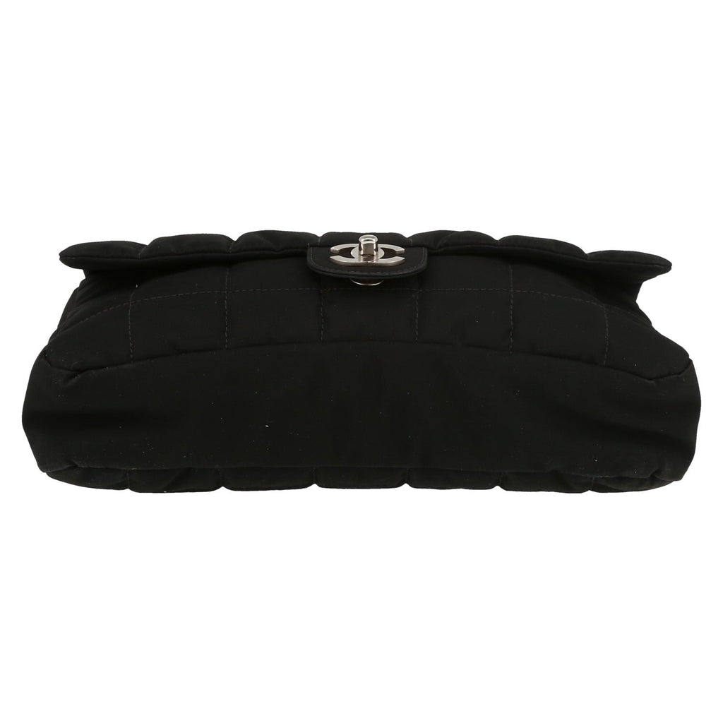 Chanel Timeless handbag in black nylon - DETAIL 1
