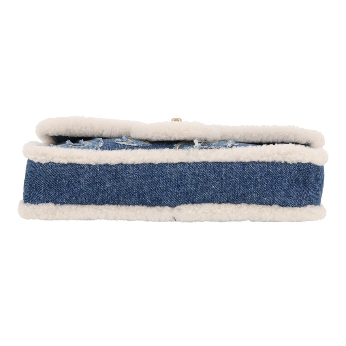 Chanel Timeless handbag in blue denim canvas and sheepskin - DETAIL 1