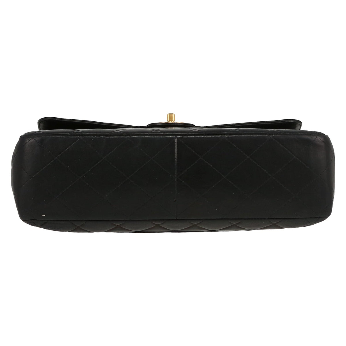 Chanel Timeless Jumbo handbag in black quilted leather - DETAIL 1