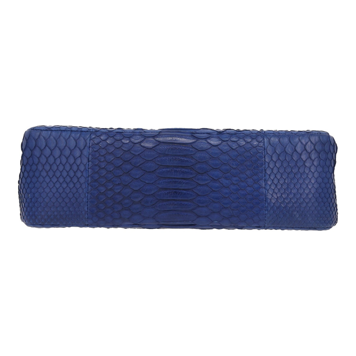 Chanel Timeless Jumbo handbag in Bleu Marine python - DETAIL 1