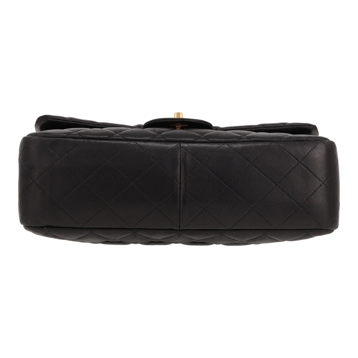 Chanel Timeless Jumbo shoulder bag in black quilted leather - DETAIL 1