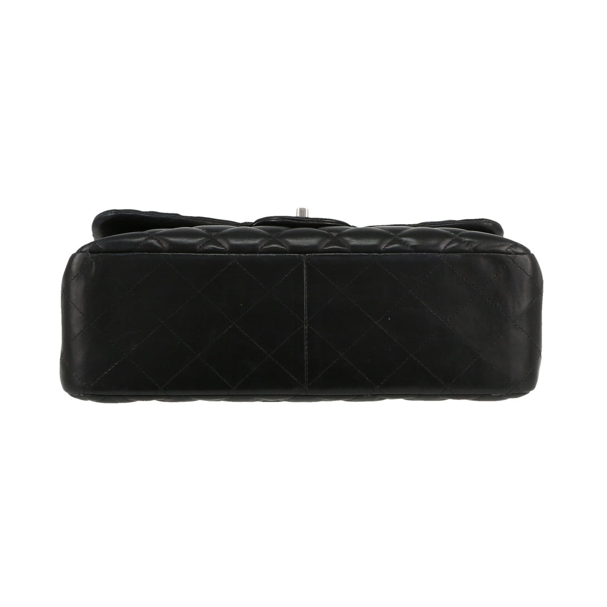 Chanel Timeless Jumbo shoulder bag in black quilted leather - DETAIL 1