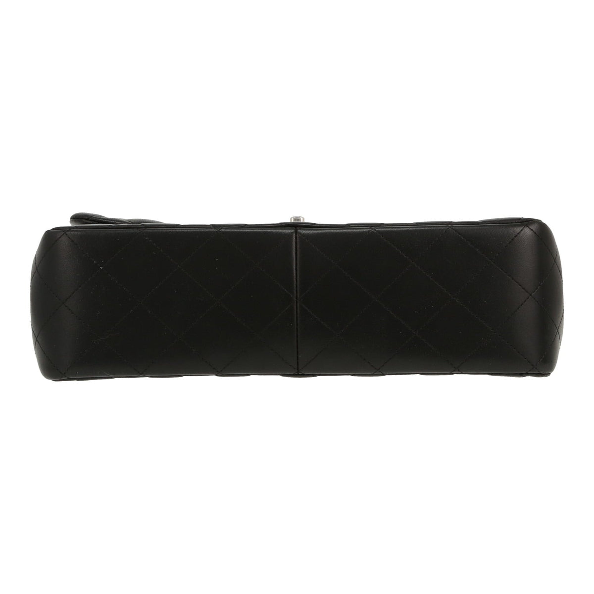 Chanel Timeless Jumbo shoulder bag in black quilted leather - DETAIL 1