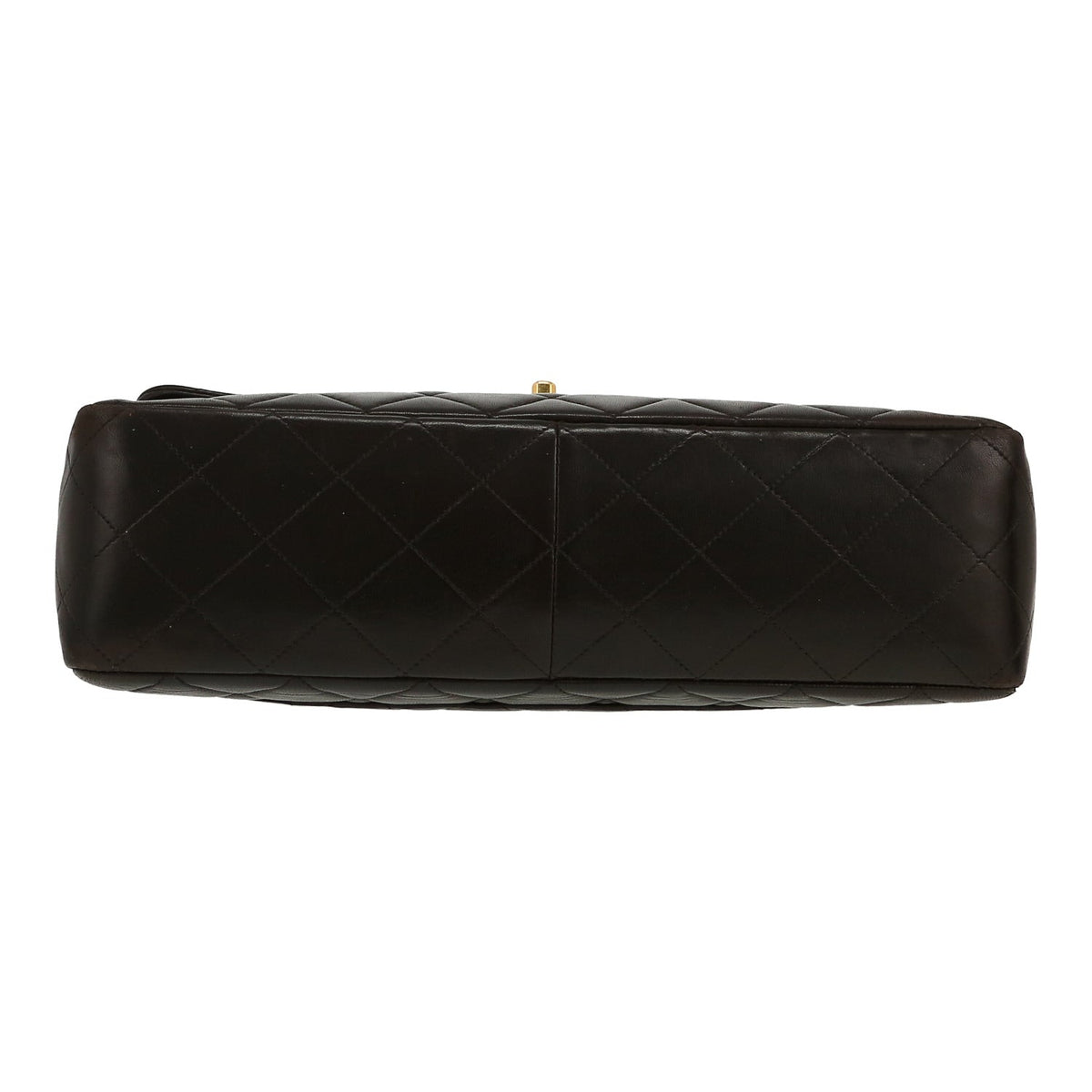 Chanel Timeless Jumbo shoulder bag in black quilted leather - DETAIL 1