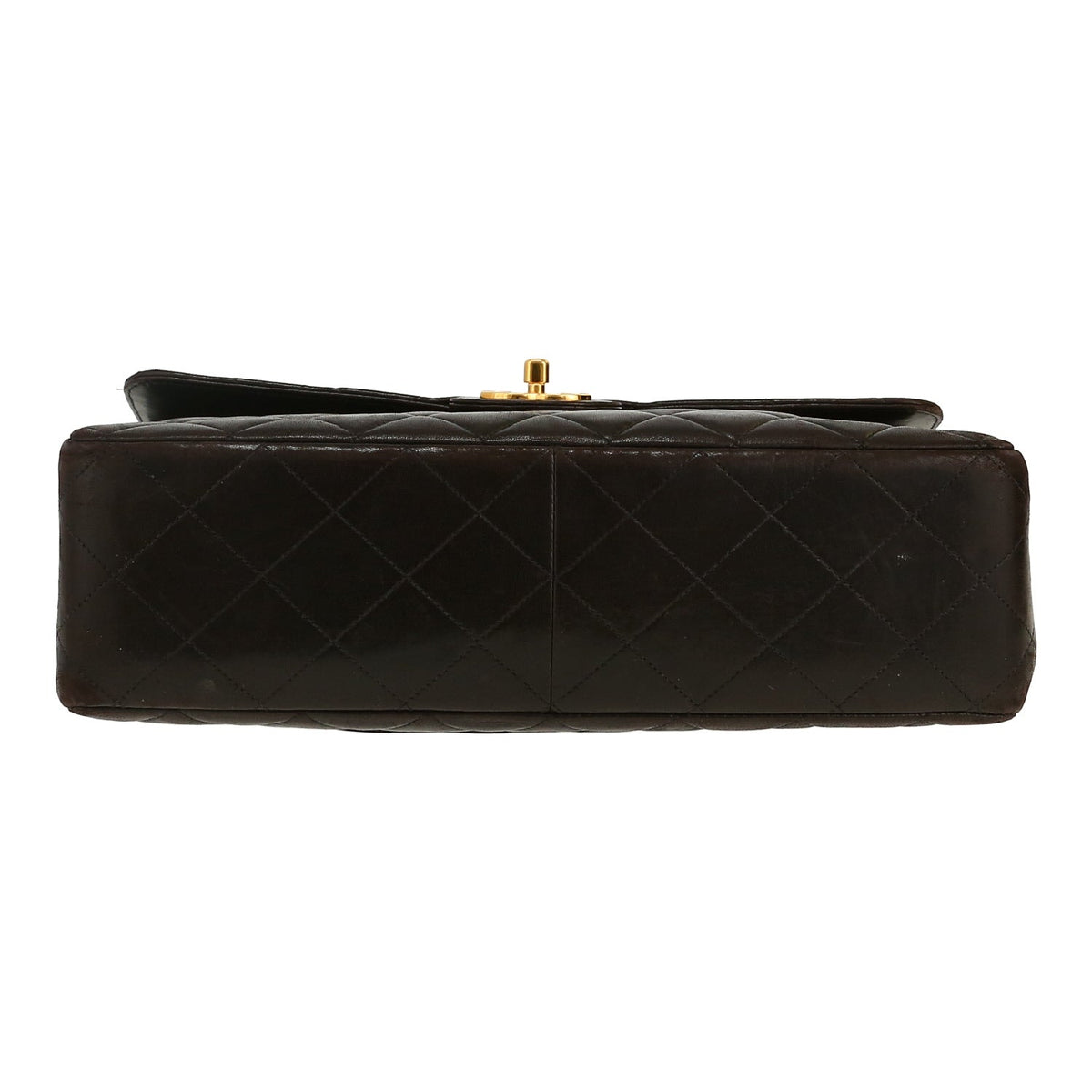 Chanel Timeless Jumbo shoulder bag in black quilted leather - DETAIL 1