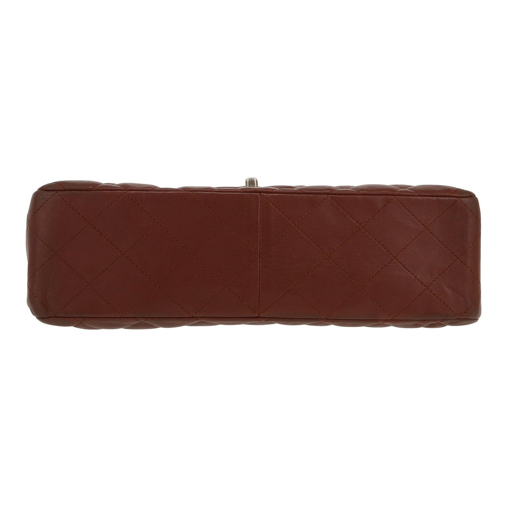 Chanel Timeless Jumbo shoulder bag in brown quilted leather - DETAIL 1